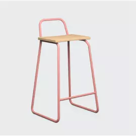 Барный стул Bauhaus розового цвета