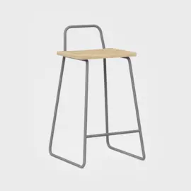 Барный стул Bauhaus серого цвета