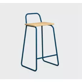 Барный стул Bauhaus синего цвета