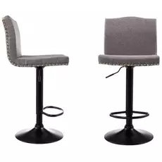 Барный стул Crown Grey Fabric серого цвета