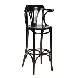 Барный стул катрин с подлокотниками и каркасом из массива бука цвета венге