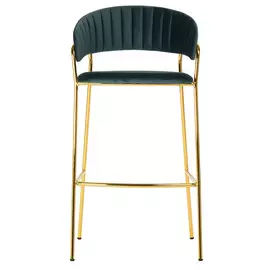 Барный стул Portman Malachite с обивкой из вельвета