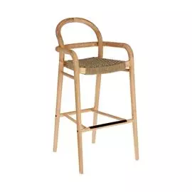 Барный стул Sheryl Beige m из дерева бежевого цвета