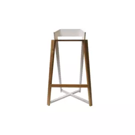 Барный стул Side бело-коричневого цвета