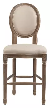 Барный стул Vintage French Round кремовый лен