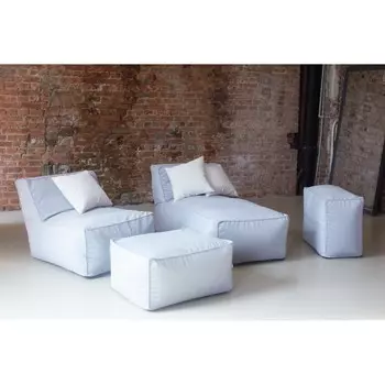 Бескаркасный модульный диван с лежаком