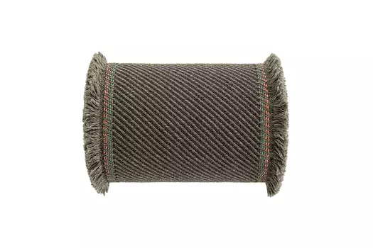 Большая подушка-рол Diagonal Aloe-Grey серо-зеленого цвета