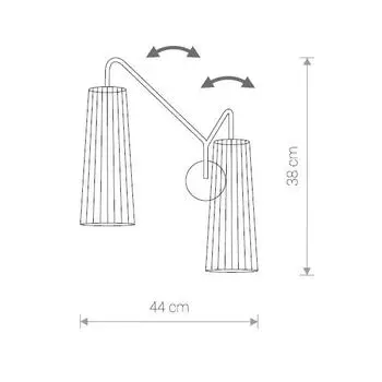 Бра Dover черного цвета