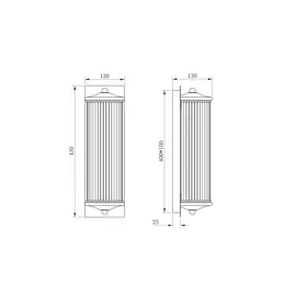 Бра из металла и стекла