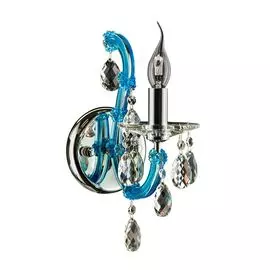 Бра Osgona Champa Blu в виде свечи с хрустальными подвесками