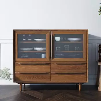 Буфет Bruni низкий с прозрачными дверцами