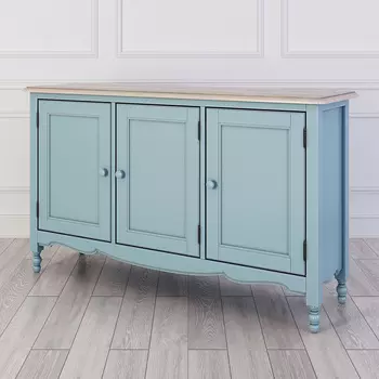 Буфет c тремя дверцами Leblanc голубого цвета