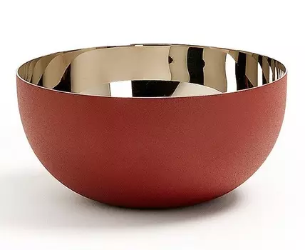 Чаша Julia Grup Bubble Bowl из нержавеющей стали Burgundy