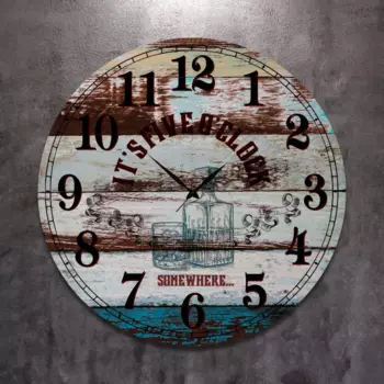 Часы настенные it's 5 o'Clock с оригинальным принтом