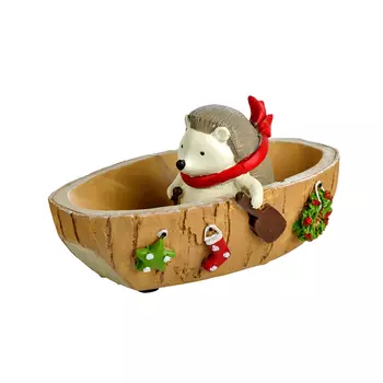 Цветочный горшок ёжик-путешественник