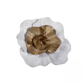 Декор настенный цветок бело-золотого цвета