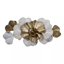 Декор настенный цветы бело-золотого цвета