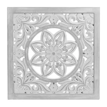 Декор настенный из дерева белого цвета