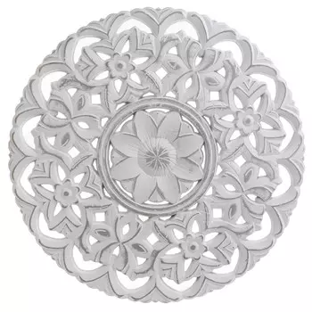 Декор настенный из дерева белого цвета