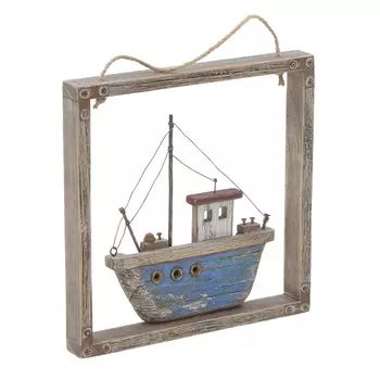 Декор настенный лодка из дерева