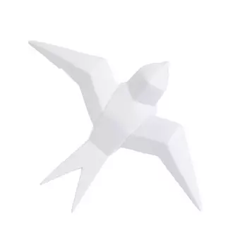 Декор настенный птица белого цвета