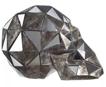 Декор настольный череп серого цвета