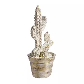 Декор настольный кактус золотого цвета