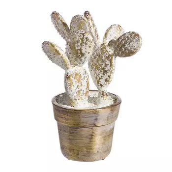 Декор настольный кактус золотого цвета
