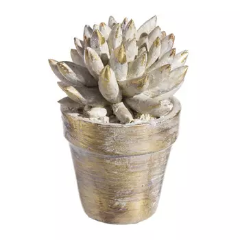 Декор настольный кактус золотого цвета