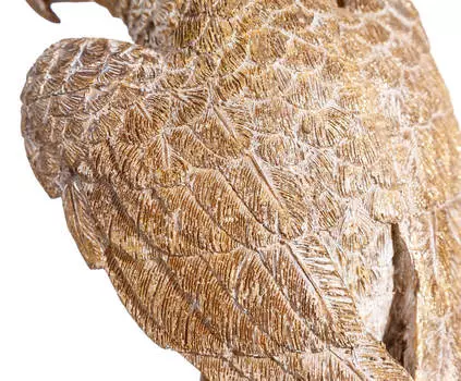 Декор настольный попугай золотого цвета