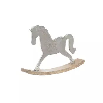 Декоративная лошадка серебристого цвета