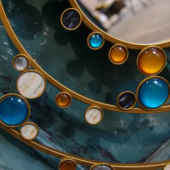 Декоративное настенное зеркало гэлакси в металлической раме