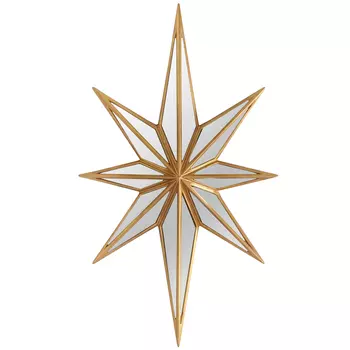 Декоративное настенное зеркало конкорд в золотистой раме