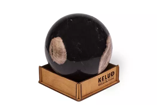 Декоративный шар из окаменелого дерева 383154