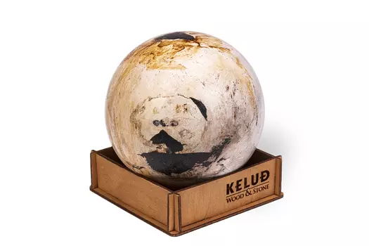 Декоративный шар из окаменелого дерева 383156