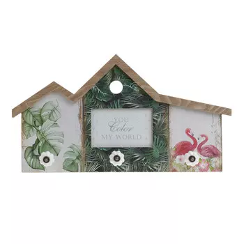 Деревянная настенная вешалка на 3 крючка