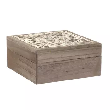 Деревянная шкатулка с рисунком на крышке