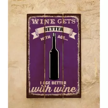 Деревянная табличка Wine 30х45