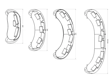 Диван Apriori s с изящными подлокотниками из натурального дерева