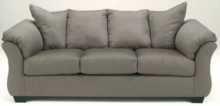 Диван Ashley трехместный в обивке из велюра серого цвета