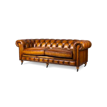 Диван Chesterfield коричневого цвета