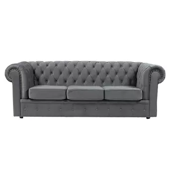 Диван Chesterfield серого цвета