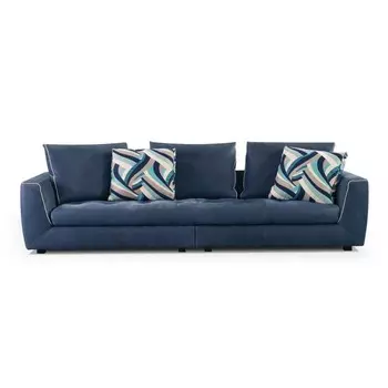 Диван четырехместный Kody синего цвета