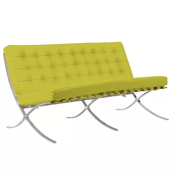 Диван двухместный Barcelona лимонного цвета