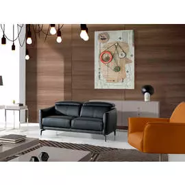 Диван двухместный черного цвета