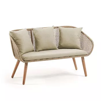 Диван двухместный джиллиан с основанием из эвкалипта