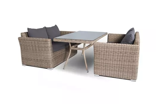 Диван двухместный капучино соломенного цвета