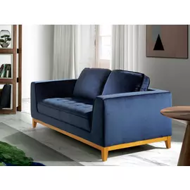 Диван двухместный синего цвета