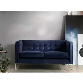 Диван двухместный синего цвета