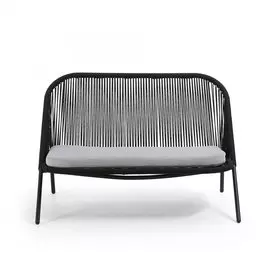 Диван двухместный Stad черного цвета